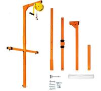 Air Conditioner Lifting Tool Set - 150kg Capacity Installation Bracket with Manual Winch Hoist for AC Mounting and Complete Disassembly - Heavy Duty Design