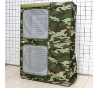 Air Conditioner Outdoor Unit Cover, All-inclusive Use, No Need to Take Off The Main Unit Cover, with Ventilation Net, Waterproof, Sunproof, Dustproof(Green,98x138x38cm)