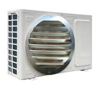 Air Conditioner Outdoor Unit Deflector, Stainless Steel Air Conditioner Deflector, Outdoor Wind Shield, Adjustable, Various Sizes(Rotondo,63cmx63cm)