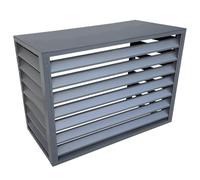 Air Conditioner Outside Cover Mini Split AC Outside Units Sturdy Aluminum Condenser Cover Portable Air-conditioner Decorative Privacy Screen Protective Grilles Heat Pumps (Grey 100X50X70CM)