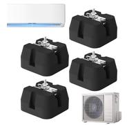 Air Conditioner Pads, Heavy-Duty Base Mat Set, Anti-Vibration Shock Absorbing Support, Durable Ductless AC Stand for Outdoor Ground Floor Installation and Noise Reduction Stability