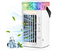 Air Conditioner Portable Silent Portable Air Conditioner Without Exhaust, Humidifies Cheap Air Conditioner - Use Only Clean Water Refrigerant Cube, For Office, Travel, Camping