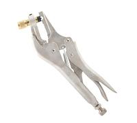 Air Conditioner Recovery Plier Clamp - Welding Tool for Refrigeration Tube Locking Curved - Jaw Pliers HVAC Service Pinch Off - Crimping Tool Copper Aluminum Soft Hard - Pipe Steel Brake Line Silver
