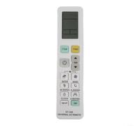 Air Conditioner Remote Control, English Version Replacement with LCD Display, Infrared & RF Signal, Power-Off Memory, Compatible with Most AC Brands and Models, Black or White(KT-16E)