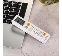 Air Conditioner Remote Control Replacement for Any Brand Model, English Version with Infrared and RF Communication, Ergonomic Design, ABS Material, Includes Instruction Manual