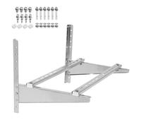 Air Conditioner Support Bracket, Air Conditioner Bracket w/Dual Cross-Bars, Stainless Steel Wall Mount Stand for 9000-27000 BTU Condenser(48.7x46x74cm/19x18x29in)