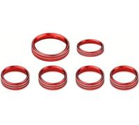 Air Conditioner Switch & Trailer & 4WD & VOL Knob Button Trim For Ford F150 XLT 2016 2017 2018 2019 Not For 2020-2022 Auto Inner Parts(Red)