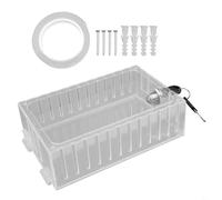 Air Conditioner Thermostat Lock Box Cover with Key Transparent Design Prevents Unauthorized Changes and Maintains Temperature Accuracy