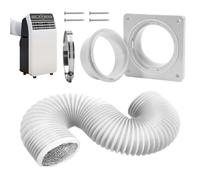 Air Conditioner Wall Vent Kit, 4 Inches Universal Air Con Window Venting Kit, Dustproof Tumble Dryer Vents Kits, Multipurpose Airs Conditioning External Vents Kits, for AC Accessories