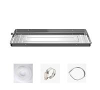 Air Conditioner Water Drip Tray, Universal AC Condensate Drip Pan Kit Stainless Steel Drain Pan With Drain Tubing For Universal Split Air Conditioner Heat Pump Systems ( Color : 3P , Size : 2m hose )