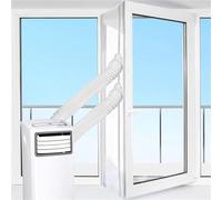 Air Conditioner Waterproof Window Seal, Mobile AC Door Drain Seal Kit, Double Hose With Zipper, For Balcony Terrace Doors(4meter)