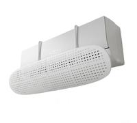 Air Conditioner Wind Deflector 85x21cm Wall Mounted Baffle Adjustable 180 Degree Airflow Director No Drill Install for Home Office Avoid Direct Blowing PP Material Easy C(white)