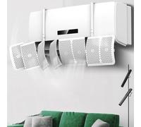 Air Conditioner Wind Deflector with 8 Adjustable Leaves for Wall Mounted Units, Multi Directional Cold Air Outlet Baffle with Optional Filter Cotton to Enhance Airflow (carbon filter)