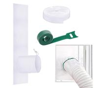 Air Conditioner Window - Polyester, 24.4-36.2in Adjustable AC Window Vent Kit | Lightweight Energy-Saving Cooling Cover, Easy Install Portable For Home, Apartment, Office, Bedroom