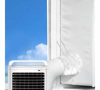 Air Conditioner Window Seal,400CM Universal AC Window Kit for Portable Air Conditioner and Tumble Dryer,Hot Air Stop Air Exchange Guards with drawstring and Adhesive Fastener (400CM Upgrade)