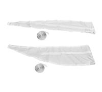 Air Conditioner Window Sealing Cloth, Portable AC Window Vent Seal Baffle Kit, Universal AirLock Window Accessories with Zip and Double Sides Adhesive Tape Fastener(4m)