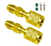 Air Conditioning Adapter Set for R32 R454B Thread with Quick Connect Fittings Straight Adapter for HVAC Systems Maintenance and Valve Core Replacement