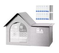 Air Conditioning Cat House, Cooling Dog House | Pet Cooling House for Cats Air Conditioner House with 2 Cotton Bags - Large Dog Shelter with Sloped Roof Folding Air Conditioning Kennel for Patio,