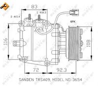 NRF 32072 Air conditioning compressor