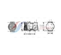 AVA Air Conditioning Compressor FDAK322 - Fits Ford Maverick 2001 3.0 - Prasco