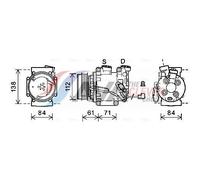 PRASCO HDAK275 Air conditioning compressor