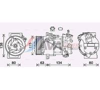AVA Aircon Compressor RTAK640 for RENAULT CAPTUR (2013) 1.2 TCE etc