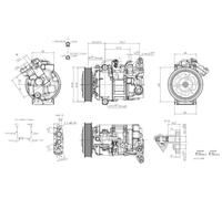 Air Conditioning Compressor Fits Renault Kadjar HELLA 8FK 366 202-021