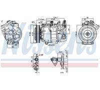 Air Conditioning Compressor NISSENS 890763 for NISSAN RENAULT