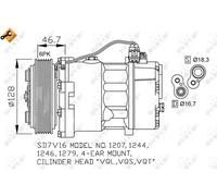 NRF 32168 Air conditioning compressor