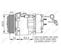 NRF 32198 Air conditioning compressor