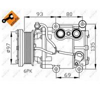 NRF 32247 Air conditioning compressor