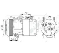 NRF 32250 Air conditioning compressor