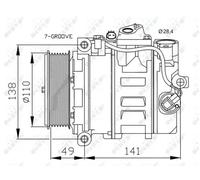 NRF 32729 Air conditioning compressor
