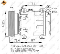 Air conditioning compressor PAG 46 32742 NRF for DACIA RENAULT LADA
