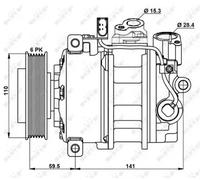 NRF Air Conditioning Compressor 32883