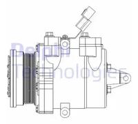 Air conditioning compressor PAG 46 CS20534 DELPHI for MITSUBISHI COLT VI