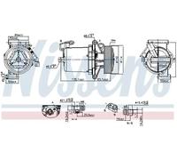 Air conditioning compressor R 1234yf PAG 46 YF 890172 NISSENS for NISSAN NOTE