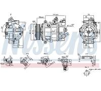 Nissens Air Conditioning Compressor 890893 R1234yf PAG46 for MAN TGE 2017-2024