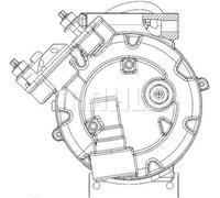 Air conditioning compressor R 1234yf PAG 46 YF ACP 1364 000P MAHLE for FORD