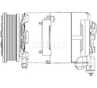 Air conditioning compressor R 1234yf PAG 46 YF ACP 1366 000P MAHLE for FORD