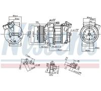 Air Con Compressor 890269 Nissens AC Conditioning 926003460R 4423365 93457456