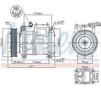 Nissens Air Conditioning Compressor 89097 R 134a PAG 46 for Jeep, Chrysler, Dodge