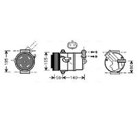 AVA COOLING SYSTEMS OLAK428 Air conditioning compressor