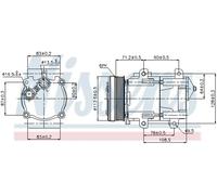 Air conditioning compressor R 134a PAG 100 89046 NISSENS for FORD SCORPIO Mk II