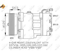 Air conditioning compressor R 134a PAG 46 32033 NRF for VW SEAT FORD