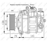 NRF 32613 Air conditioning compressor