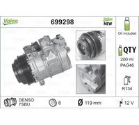 Air conditioning compressor R 134a PAG 46 699298 VALEO for MERCEDES-BENZ