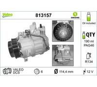 Air conditioning compressor R 134a PAG 46 813157 VALEO for MERCEDES-BENZ CLS SLK