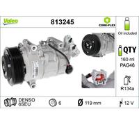 Air conditioning compressor R 134a PAG 46 813245 VALEO for RENAULT MEGANE CC