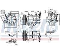 Air conditioning compressor R 134a PAG 46 890041 NISSENS for MINI MINI